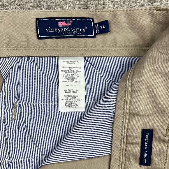 Vineyard Vines Khaki Breaker Shorts size 34 - Picture 8 of 10